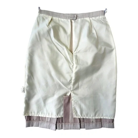 Pencil Skirt Grey/Beige women's Size Small - EUR 34 - Picture 7 of 7